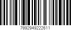 Código de barras (EAN, GTIN, SKU, ISBN): '7892949222611'