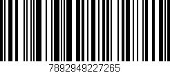 Código de barras (EAN, GTIN, SKU, ISBN): '7892949227265'