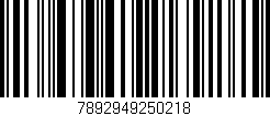 Código de barras (EAN, GTIN, SKU, ISBN): '7892949250218'