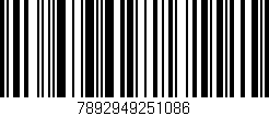 Código de barras (EAN, GTIN, SKU, ISBN): '7892949251086'