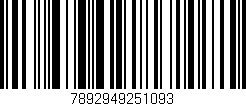 Código de barras (EAN, GTIN, SKU, ISBN): '7892949251093'