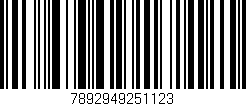 Código de barras (EAN, GTIN, SKU, ISBN): '7892949251123'