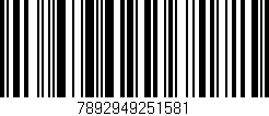 Código de barras (EAN, GTIN, SKU, ISBN): '7892949251581'