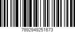 Código de barras (EAN, GTIN, SKU, ISBN): '7892949251673'