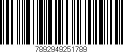 Código de barras (EAN, GTIN, SKU, ISBN): '7892949251789'