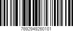 Código de barras (EAN, GTIN, SKU, ISBN): '7892949260101'