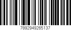 Código de barras (EAN, GTIN, SKU, ISBN): '7892949265137'