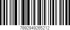 Código de barras (EAN, GTIN, SKU, ISBN): '7892949265212'