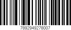 Código de barras (EAN, GTIN, SKU, ISBN): '7892949278007'