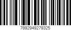 Código de barras (EAN, GTIN, SKU, ISBN): '7892949279325'