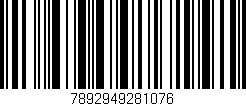 Código de barras (EAN, GTIN, SKU, ISBN): '7892949281076'