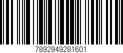 Código de barras (EAN, GTIN, SKU, ISBN): '7892949281601'