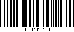 Código de barras (EAN, GTIN, SKU, ISBN): '7892949281731'