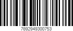 Código de barras (EAN, GTIN, SKU, ISBN): '7892949300753'