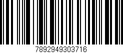 Código de barras (EAN, GTIN, SKU, ISBN): '7892949303716'