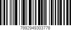 Código de barras (EAN, GTIN, SKU, ISBN): '7892949303778'