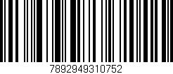 Código de barras (EAN, GTIN, SKU, ISBN): '7892949310752'