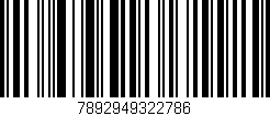 Código de barras (EAN, GTIN, SKU, ISBN): '7892949322786'