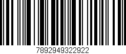 Código de barras (EAN, GTIN, SKU, ISBN): '7892949322922'