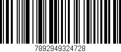 Código de barras (EAN, GTIN, SKU, ISBN): '7892949324728'