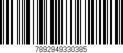 Código de barras (EAN, GTIN, SKU, ISBN): '7892949330385'