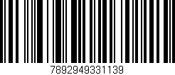 Código de barras (EAN, GTIN, SKU, ISBN): '7892949331139'