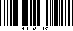 Código de barras (EAN, GTIN, SKU, ISBN): '7892949331610'