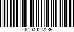 Código de barras (EAN, GTIN, SKU, ISBN): '7892949332365'
