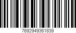 Código de barras (EAN, GTIN, SKU, ISBN): '7892949361839'