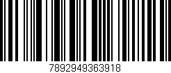 Código de barras (EAN, GTIN, SKU, ISBN): '7892949363918'