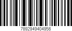 Código de barras (EAN, GTIN, SKU, ISBN): '7892949404956'