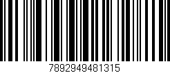 Código de barras (EAN, GTIN, SKU, ISBN): '7892949481315'