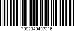 Código de barras (EAN, GTIN, SKU, ISBN): '7892949497316'