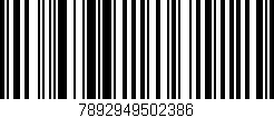 Código de barras (EAN, GTIN, SKU, ISBN): '7892949502386'
