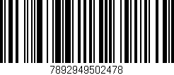 Código de barras (EAN, GTIN, SKU, ISBN): '7892949502478'