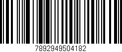 Código de barras (EAN, GTIN, SKU, ISBN): '7892949504182'