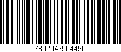 Código de barras (EAN, GTIN, SKU, ISBN): '7892949504496'