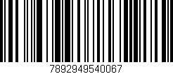 Código de barras (EAN, GTIN, SKU, ISBN): '7892949540067'