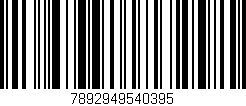 Código de barras (EAN, GTIN, SKU, ISBN): '7892949540395'