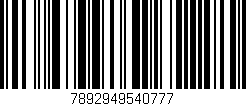 Código de barras (EAN, GTIN, SKU, ISBN): '7892949540777'