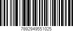 Código de barras (EAN, GTIN, SKU, ISBN): '7892949551025'
