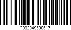 Código de barras (EAN, GTIN, SKU, ISBN): '7892949598617'