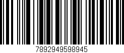 Código de barras (EAN, GTIN, SKU, ISBN): '7892949598945'