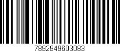 Código de barras (EAN, GTIN, SKU, ISBN): '7892949603083'