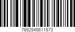 Código de barras (EAN, GTIN, SKU, ISBN): '7892949611873'