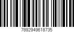 Código de barras (EAN, GTIN, SKU, ISBN): '7892949618735'