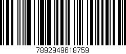 Código de barras (EAN, GTIN, SKU, ISBN): '7892949618759'