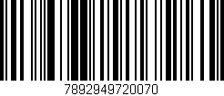 Código de barras (EAN, GTIN, SKU, ISBN): '7892949720070'