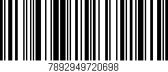 Código de barras (EAN, GTIN, SKU, ISBN): '7892949720698'