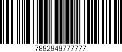 Código de barras (EAN, GTIN, SKU, ISBN): '7892949777777'
